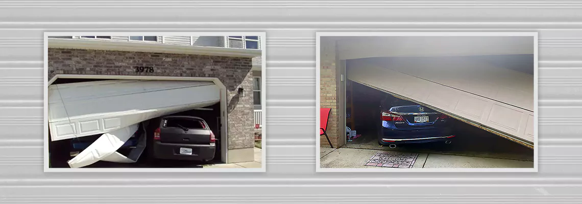 Repair Commercial Garage Door Got Hit By A Car in Addison, Illinois